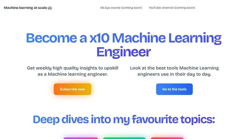 Machine Learning at Scale