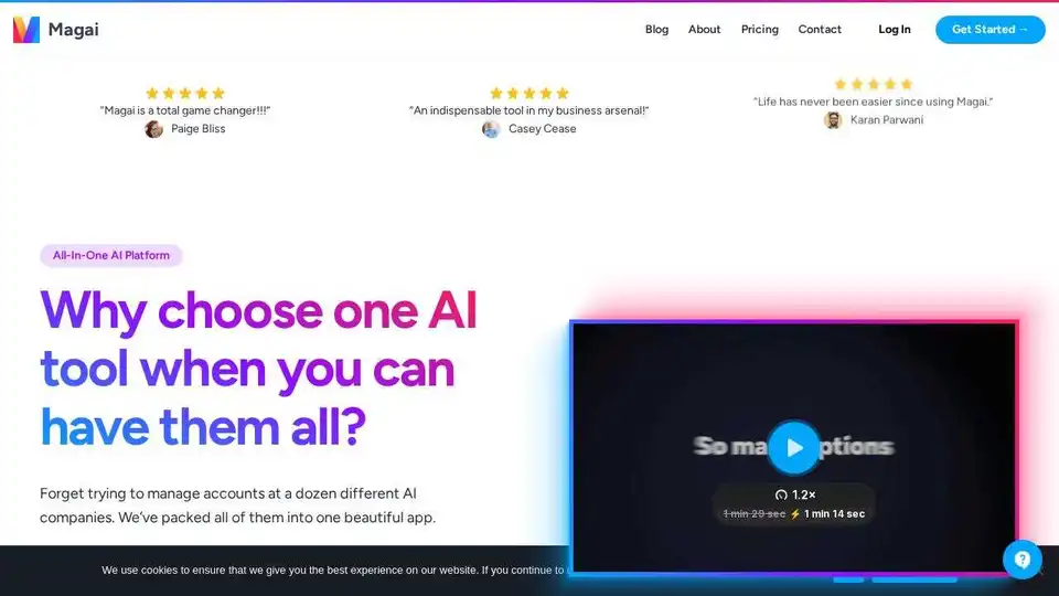 Unlock the full potential of AI with Magai. Get access to multiple AI services and stay organized with this all-in-one platform.