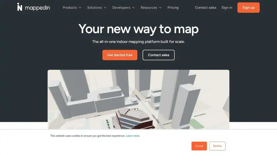 Mappedin lets you create indoor maps using AI-powered tools and share them anywhere. Maps help make the indoors discoverable.