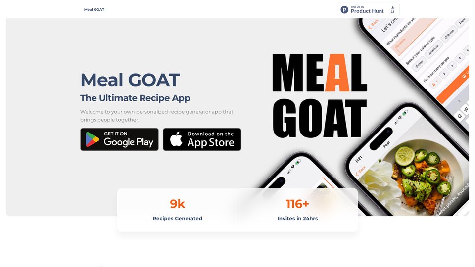 Meal GOAT - Tu Generador Personal de Recetas con IA