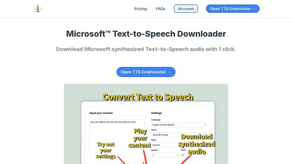 Microsoft TTS Downloader