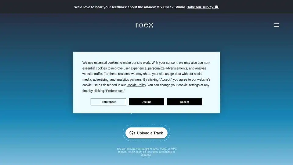 Mix Check Studio - powered by RoEx