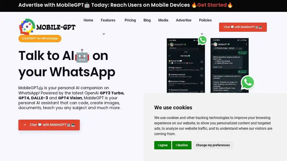 MobileGPT WhatsApp Chatbot