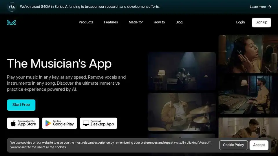 The best app for practicing music. Remove vocals, separate instruments, master your tracks, and remix songs with the power of AI.