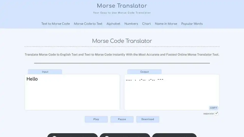 Morse Code Translator