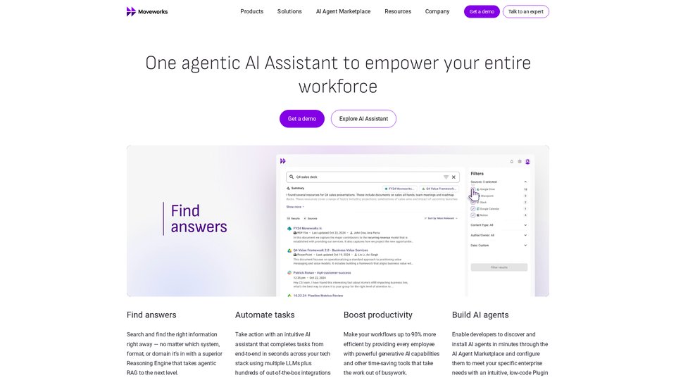 Moveworks: Agentic AI Assistant for Your Workforce