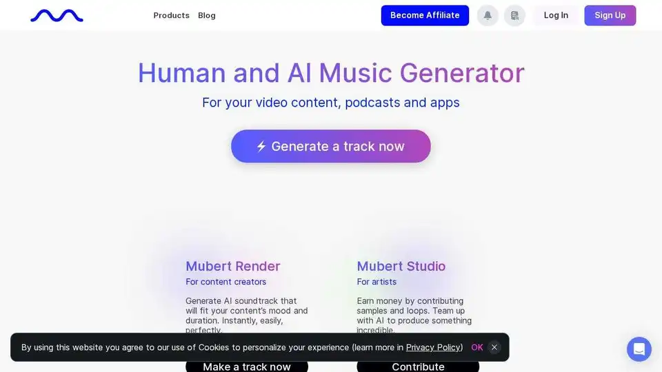 Mubert AI Music Generator
