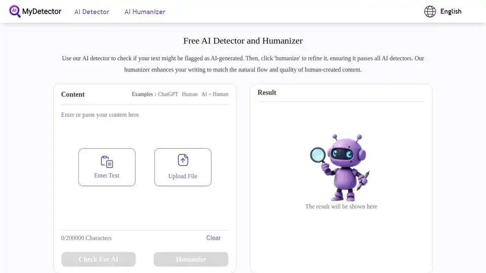 MyDetector AI Detector