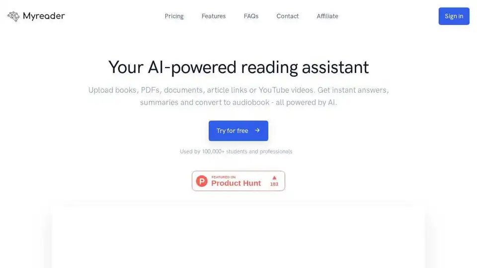 Myreader - Your AI Reading Assistant