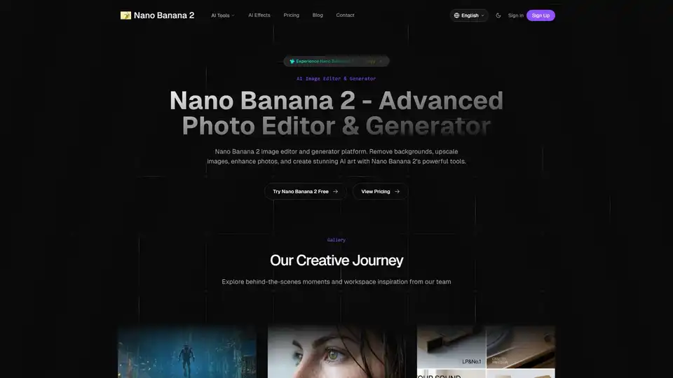 Nano Banana 2 ist ein fortschrittlicher Online-KI-Bildeditor und -Generator. Es bietet Tools zur Hintergrundentfernung und Kunststilübertragung wie Ghibli oder Pixar.