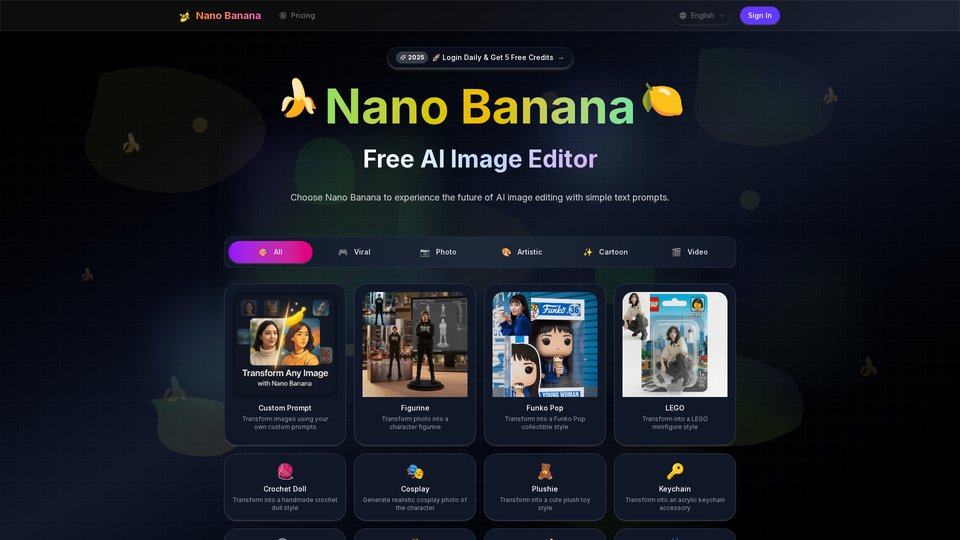 Nano Banana AI: Editor e gerador de imagens AI gratuito