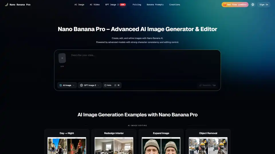 Nano Banana Pro 는 이미지 및 비디오 생성을 위한 고급 AI 플랫폼입니다. 캐릭터 일관성과 상업적 품질의 결과를 제공합니다.