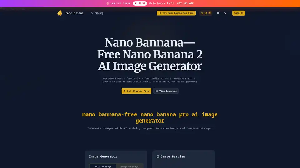 Nano Banana is an AI image generator powered by Google Gemini, designed for marketing teams to create consistent, high-resolution 4K visuals rapidly. It supports text-to-image and image-to-image, with web search grounding for reliable marketing assets.