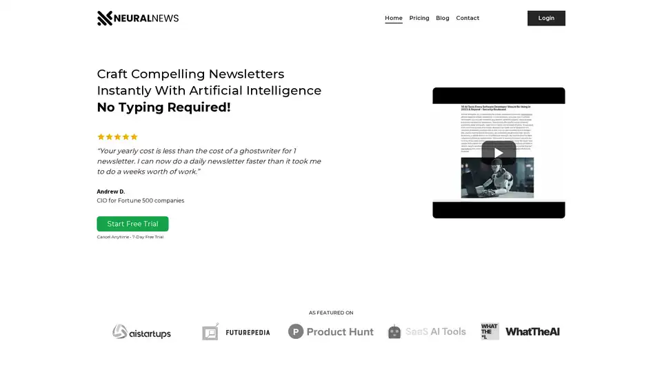 Neural Newsletters