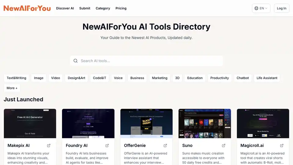 NewAIForYou AI Tools Directory
