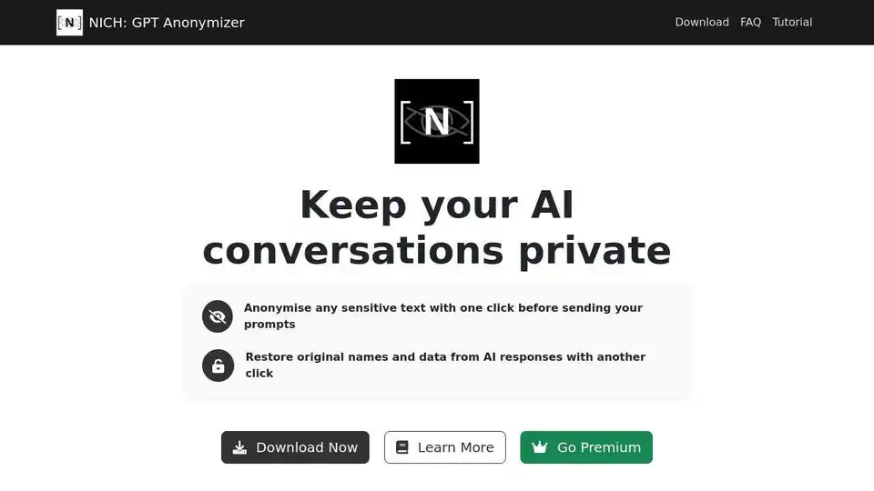 NICH: GPT Anonymizer