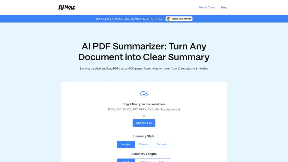 Summary File Pdf AI PDF Summarizer - Free PDF Summary by Noiz