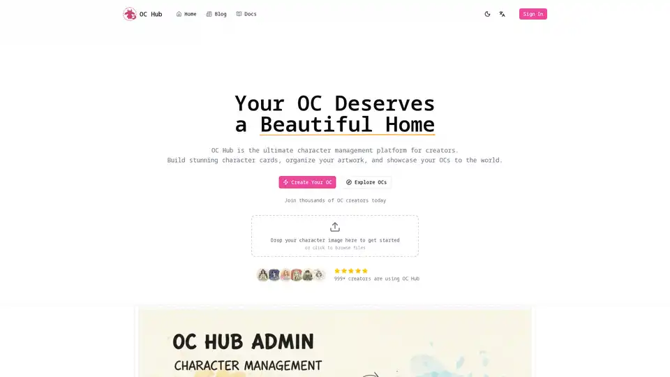 OC Hub ist eine umfassende Plattform für Kreatoren von Originalcharakteren mit einem anpassbaren Charakterkarten-Editor, KI-generierten Vorlagen, organisierten Kunstwerk-Galerien und Beziehungskarten. Es ermöglicht Benutzern, ihre OCs zu präsentieren, sich mit einer Gemeinschaft von Enthusiasten zu vernetzen und Assets für soziale Medien zu exportieren.
