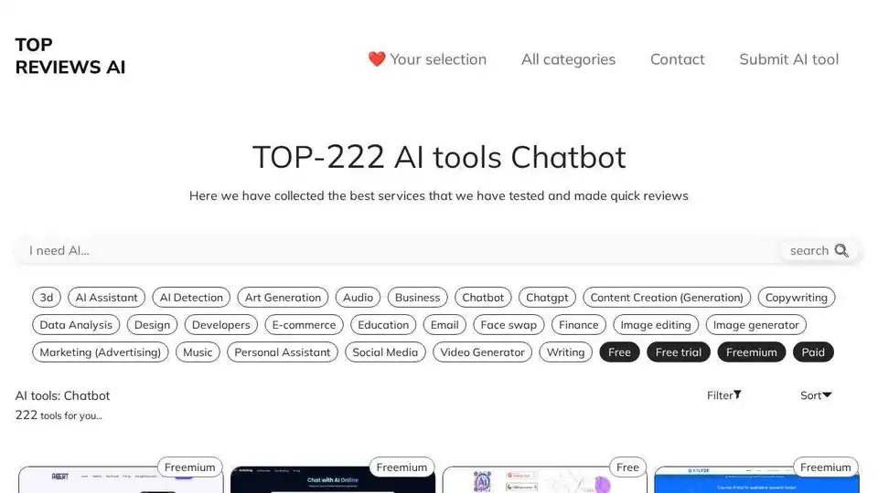 Top AI Chatbot Tools