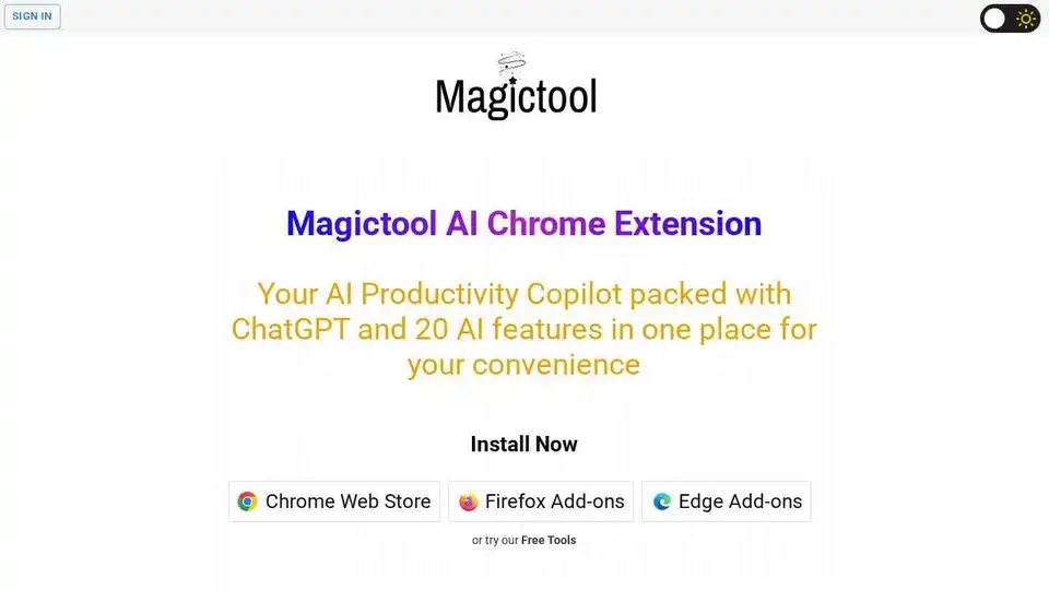 Magictool AI Chrome Extension