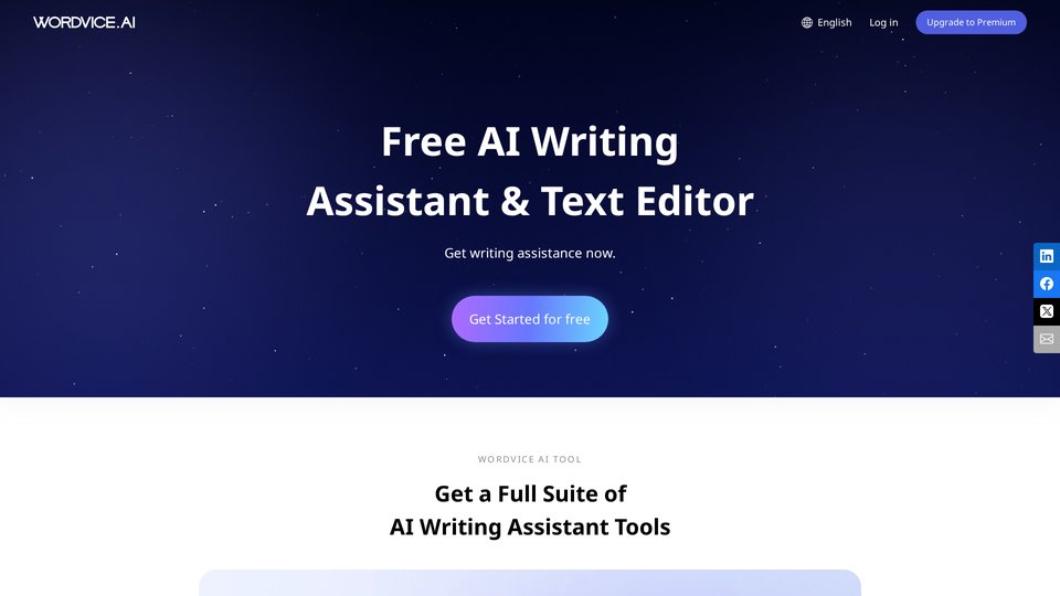 Free AI Writing Assistant & AI Text Editor | Wordvice AI