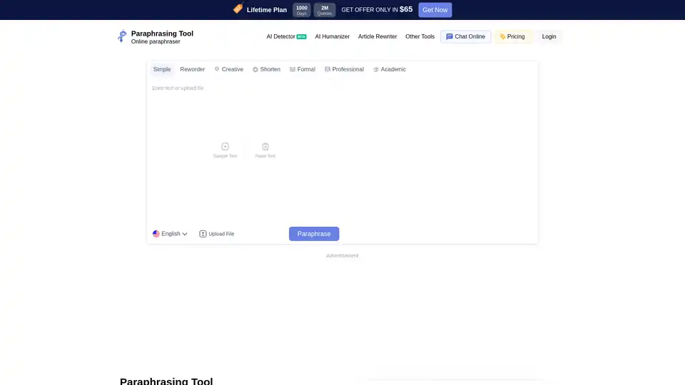 Paraphrasing Tool