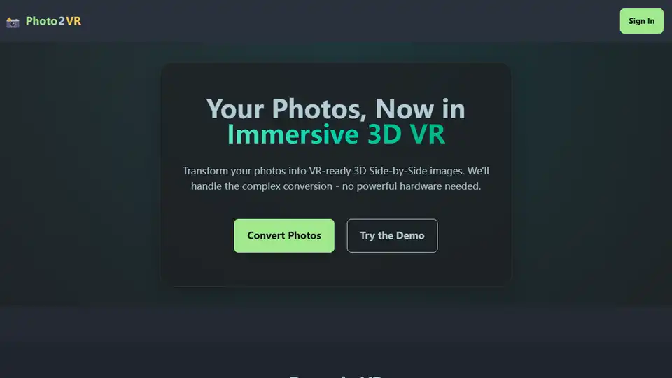 Photo2VR
