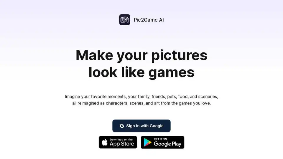 Pic2Game AI App
