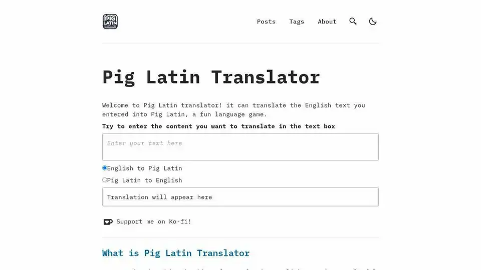 Pig Latin Translator