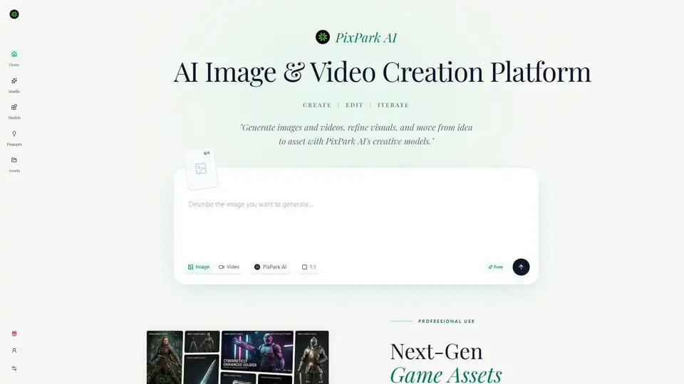 PixPark AI est une plateforme IA avancée pour les professionnels créatifs et les entreprises. Elle offre des outils complets pour générer des images et des vidéos de haute qualité, ainsi que de puissantes capacités d'édition de photos IA, pour optimiser la création de contenu visuel.