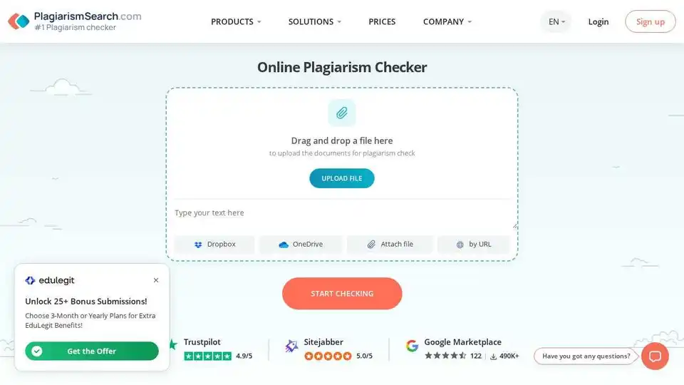 Professionelle Online-Plagiatsprüfung für Studenten, Lehrer, Universitäten, Unternehmen, Autoren und Redakteure.