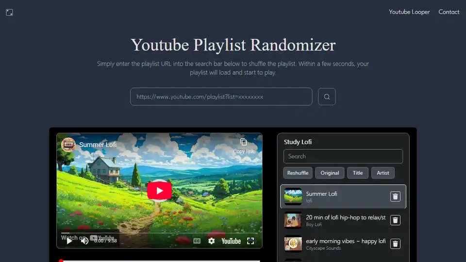 Youtube Playlist Randomizer