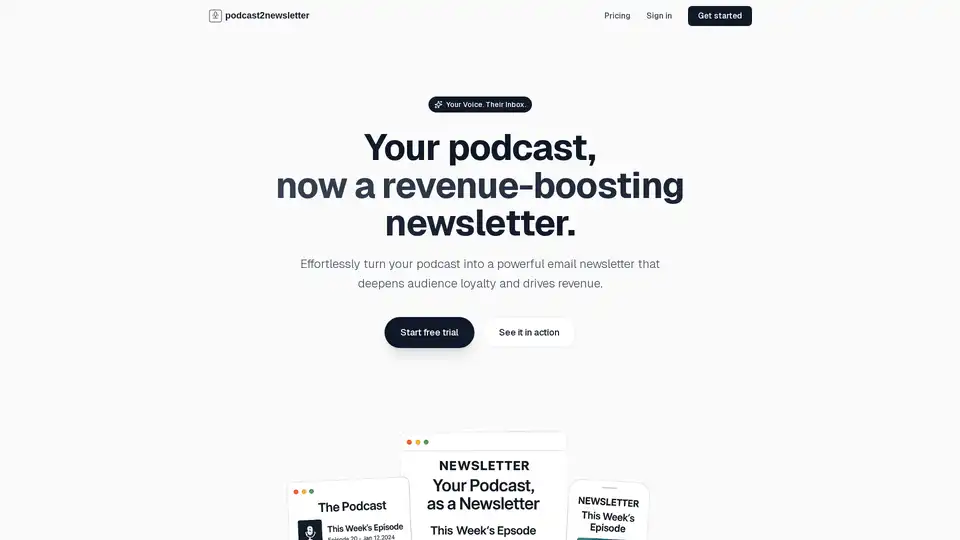 Podcast to Newsletter Generator