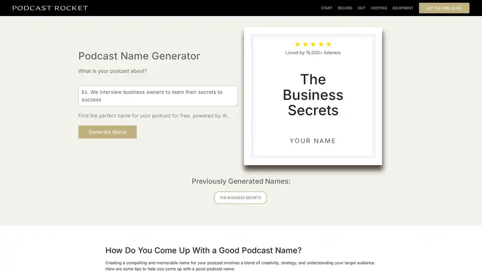 Podcast Name Generator