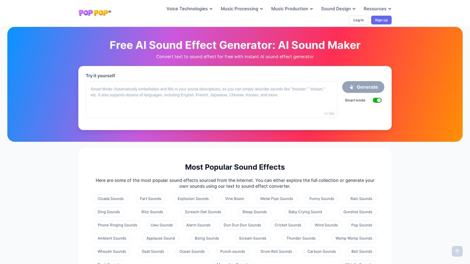AI Sound Effect Generator: Free Text to Sound Effects Online
