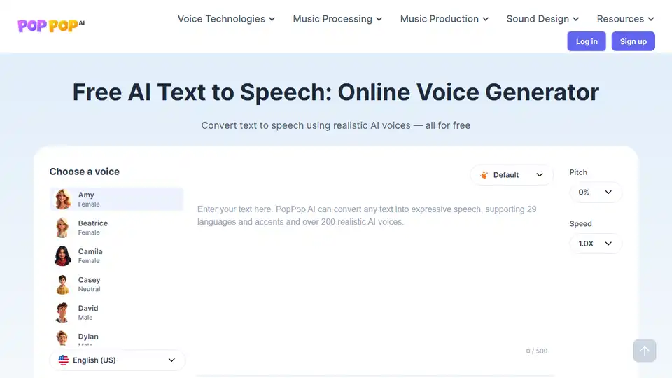 PopPop AI voice generator