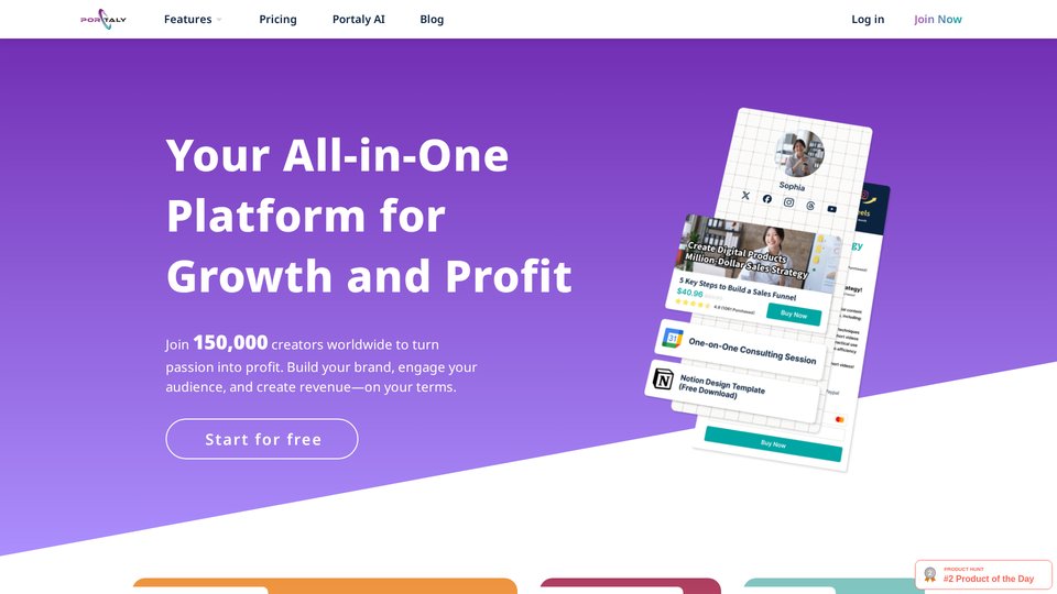 Portaly: Plataforma todo en uno para el crecimiento y la monetización ...