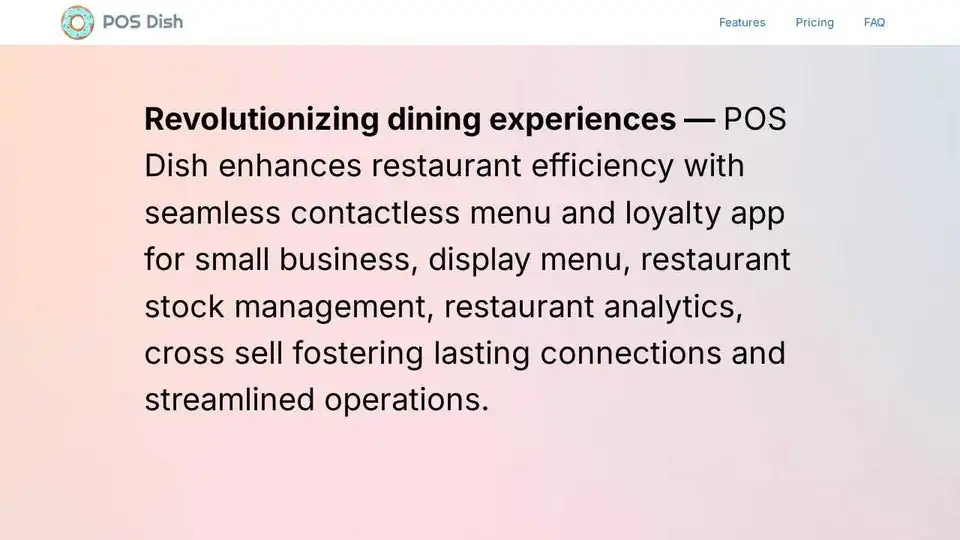 POS Dish Best Barcode Menu for Restaurants