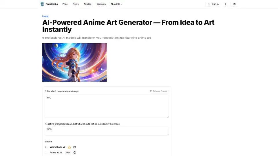 Problembo Anime Generator