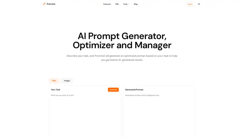 AI Prompt Generator, Optimizer and Manager | Promtist