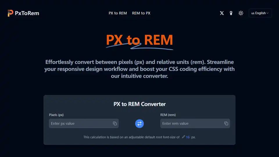 PX to REM Converter