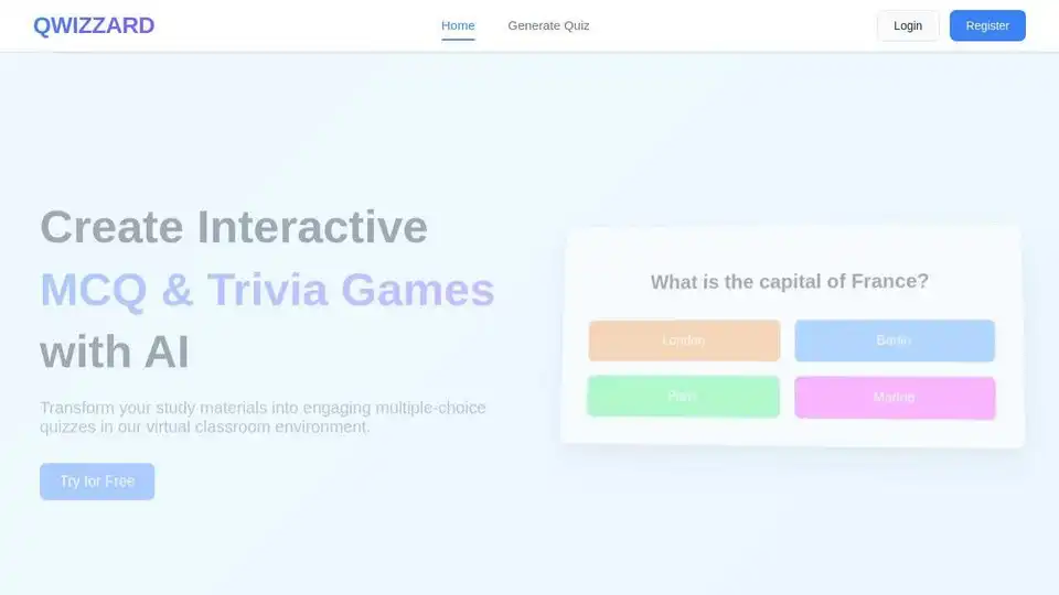 Qwizzard - AI Question Generator
