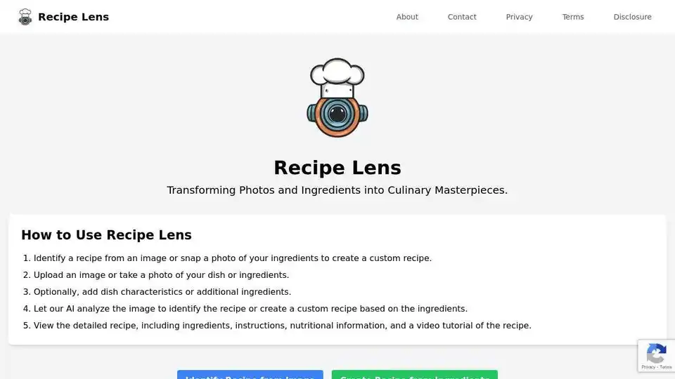Recipe Lens