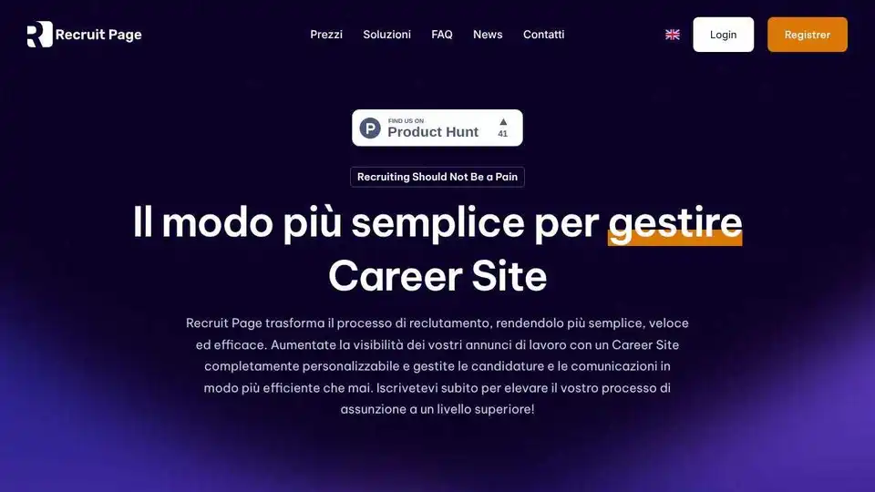 Recruit Page