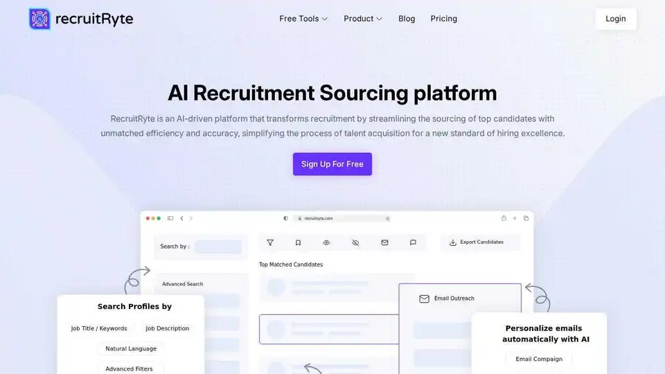 recruitRyte: AI Recruitment Sourcing Tools & Hiring Platform