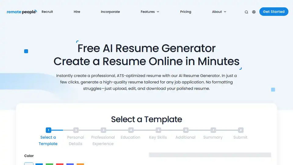 Free AI Resume Generator