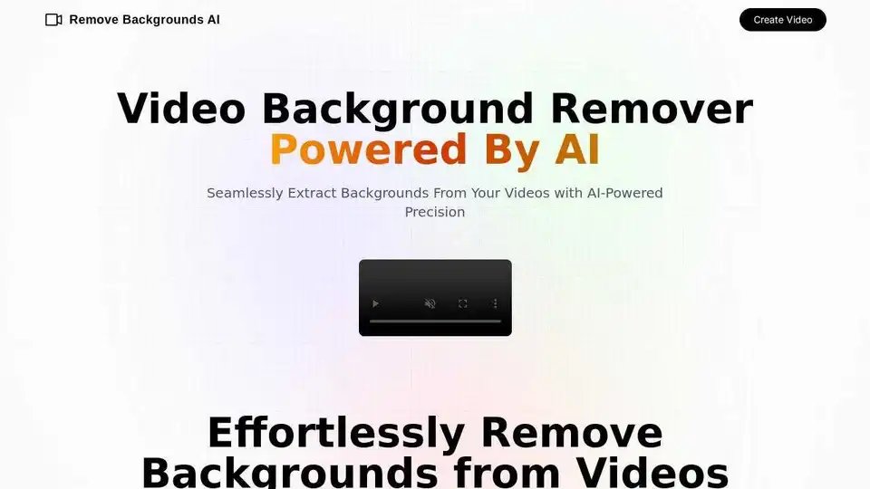 Remove Backgrounds AI: Eliminador de fondos de video impulsado por IA