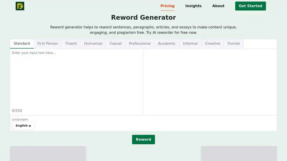 Reword Generator