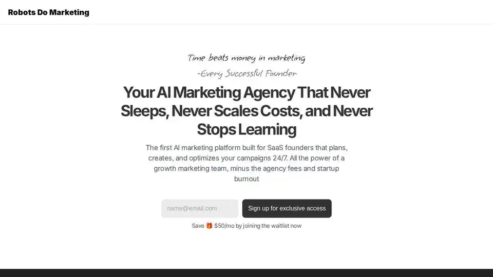Robots Do Marketing