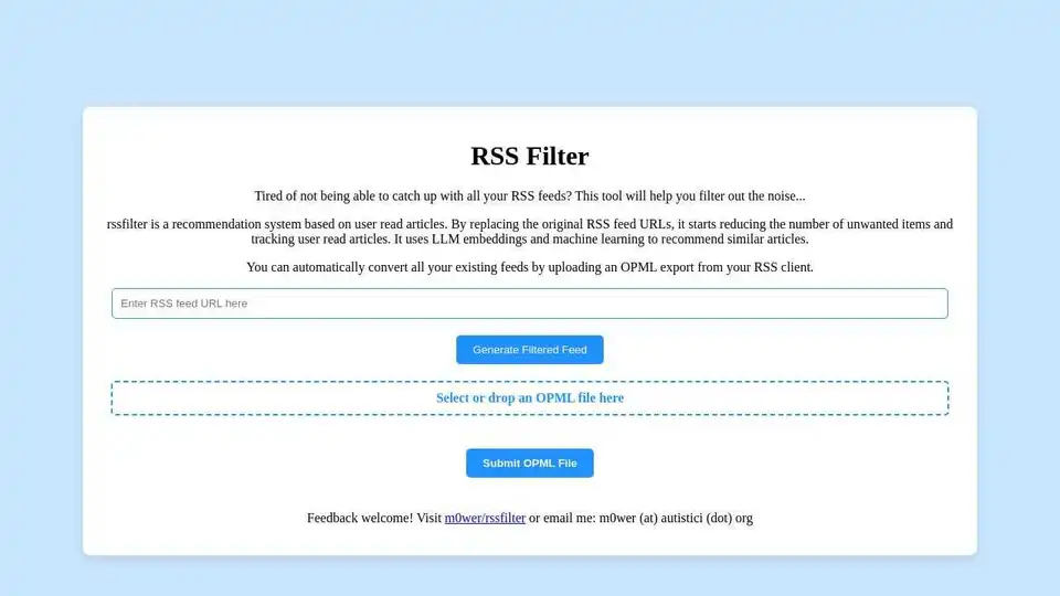 RSS Filter